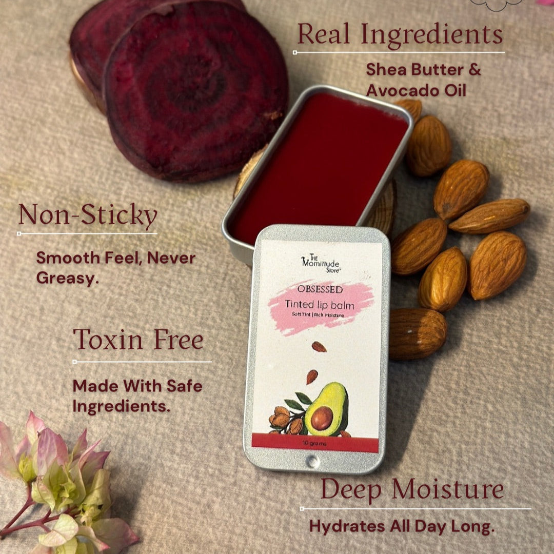 Obsessed Tinted Natural Lip Balm | Shea Butter + Avocado Oil | 10G