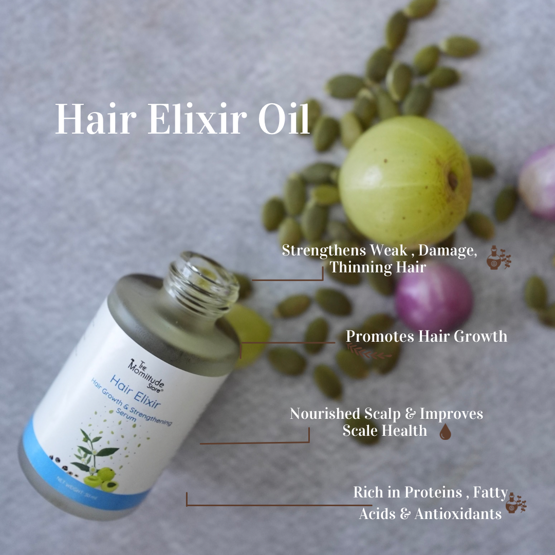 Hair Elixir For Hair Growth & Strengthening | Bhringraj, Onion & Pumpkin Seed Oil |30ML