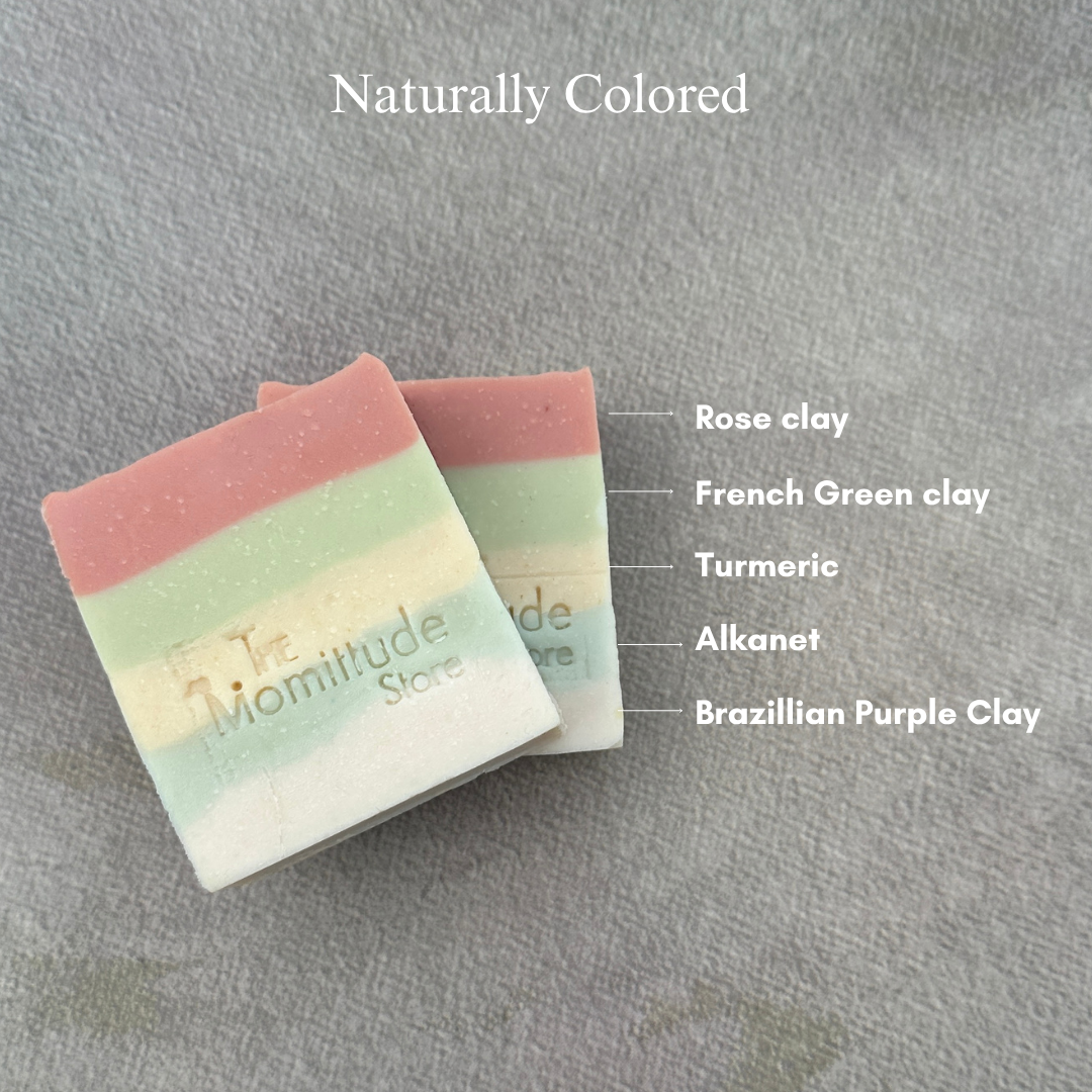 Rainbow Butter Bar for Kids| Cold Processed Clay Soap with Shea, Cocoa & Mango Butters | 1Y+ |100G