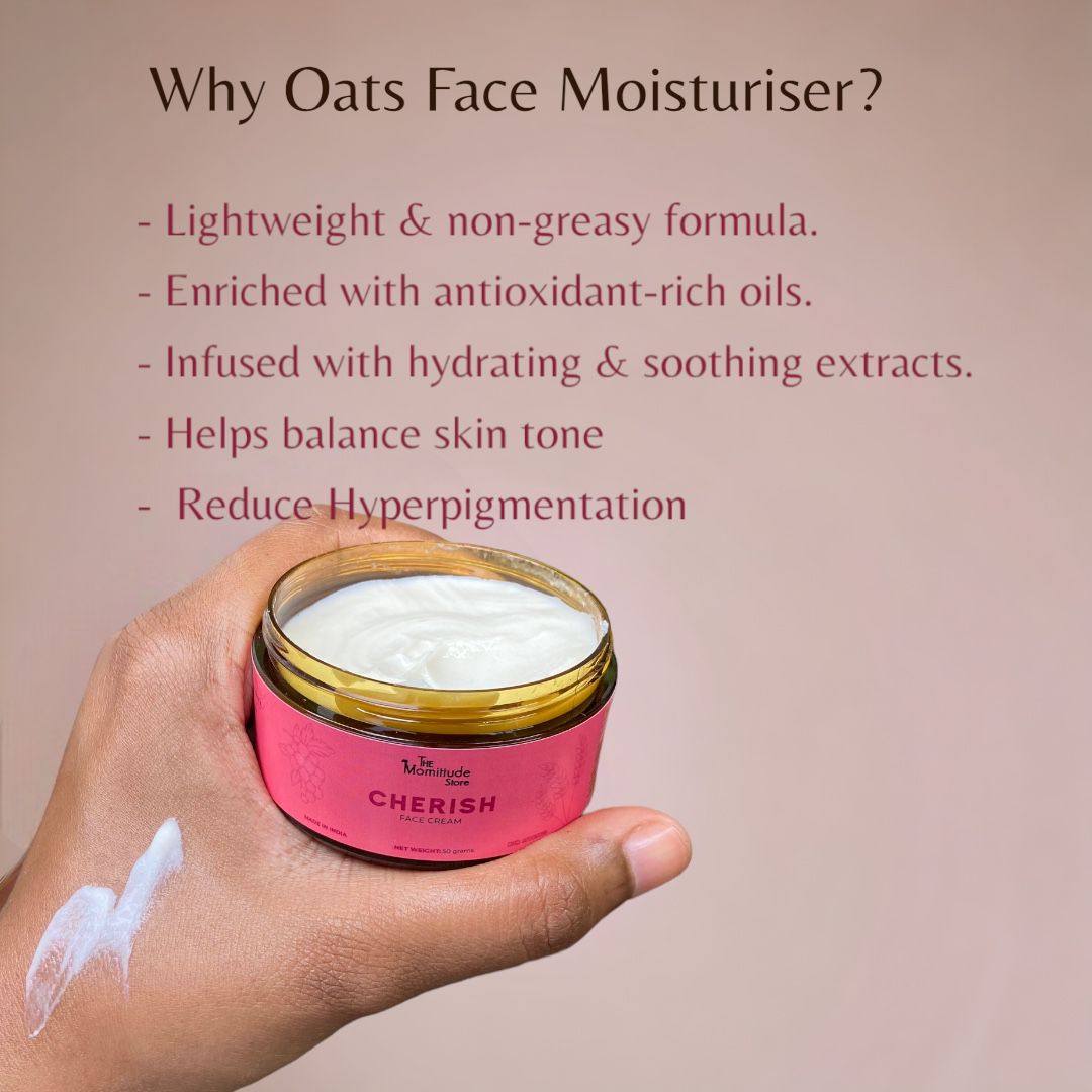 Hydrating Daily Cream | Sensitive & Dry Skin with Oats, Honey, & Jojoba Oils | 50G