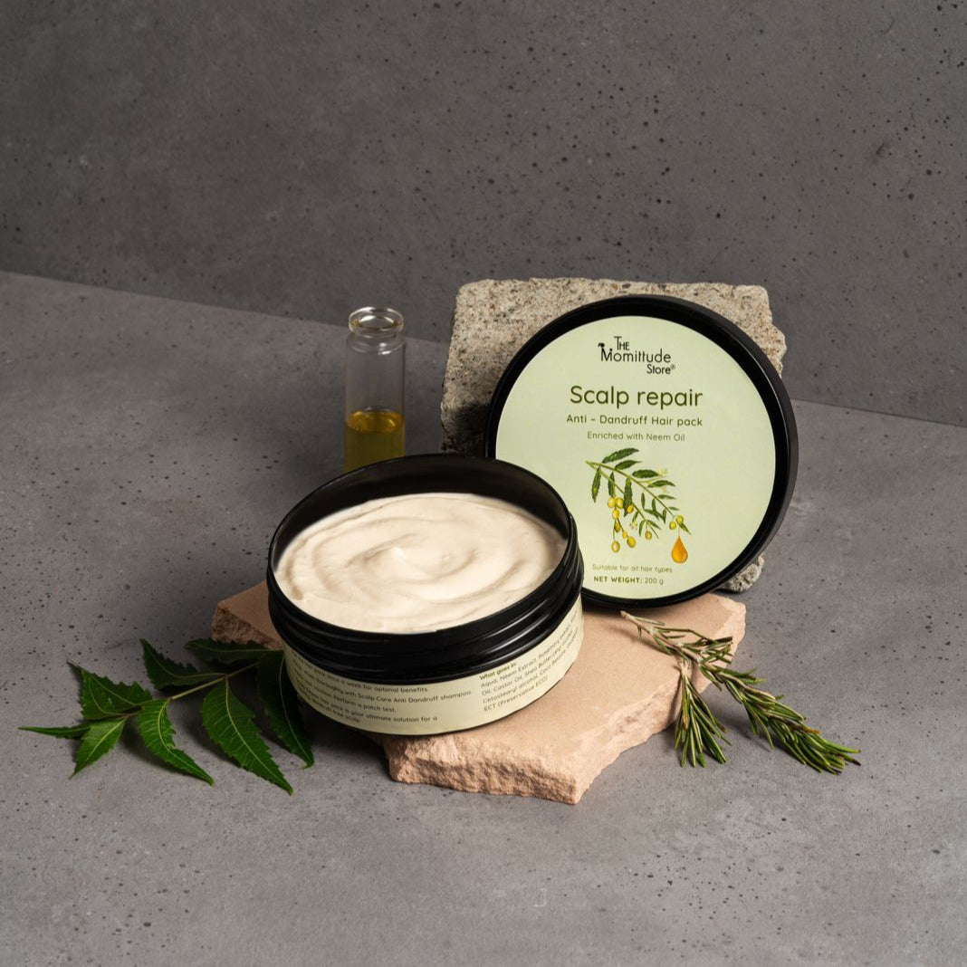 Scalp Repair Hair Mask | Deep Nourishment for Itchy, Flaky, or Sensitive Scalp | Neem & Moringa Powered Cream Hair Mask | 200G