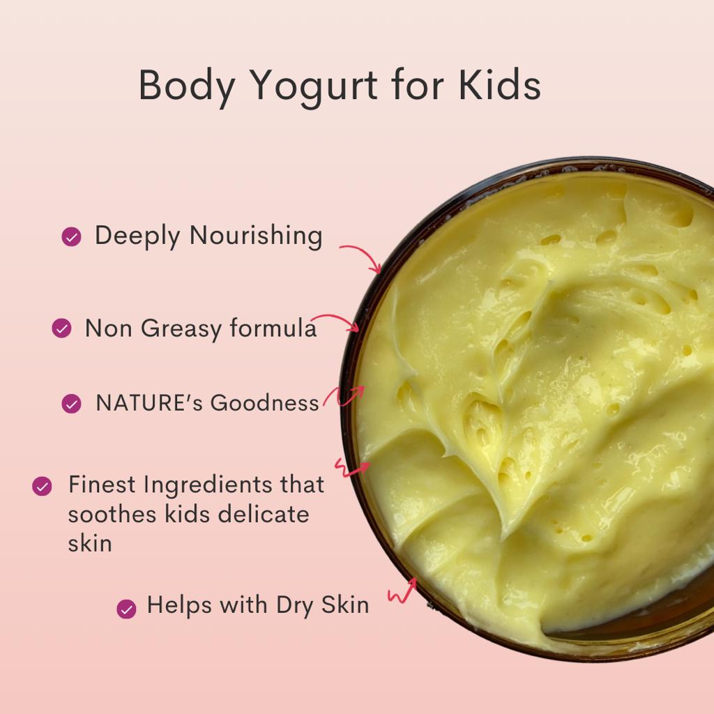 Kid's Body Yogurt with Calendula Extract & Mango Butter for Deep Hydration | 1Y+ | 100G