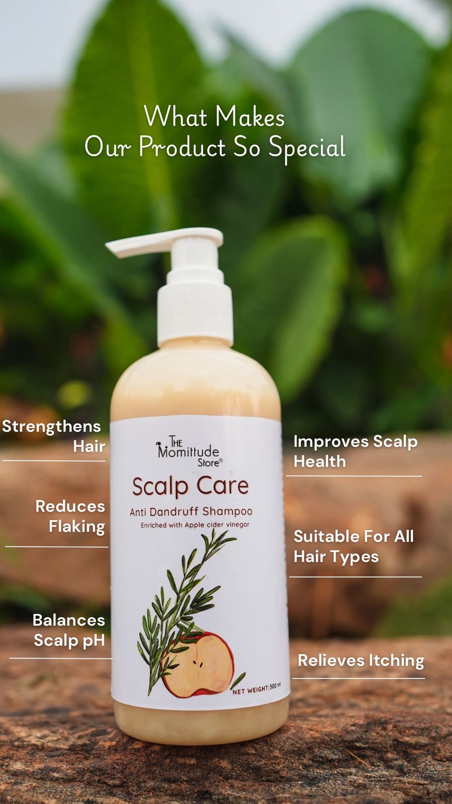 Scalp Care Anti-Dandruff Shampoo | Neem, Rosemary & Apple Cider Vinegar Powered |