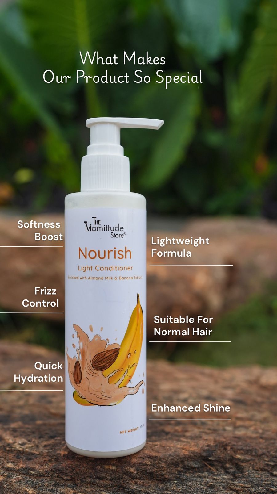 Nourish Light Conditioner | Almond Milk & Banana Powered Hydration for All Hair Types |