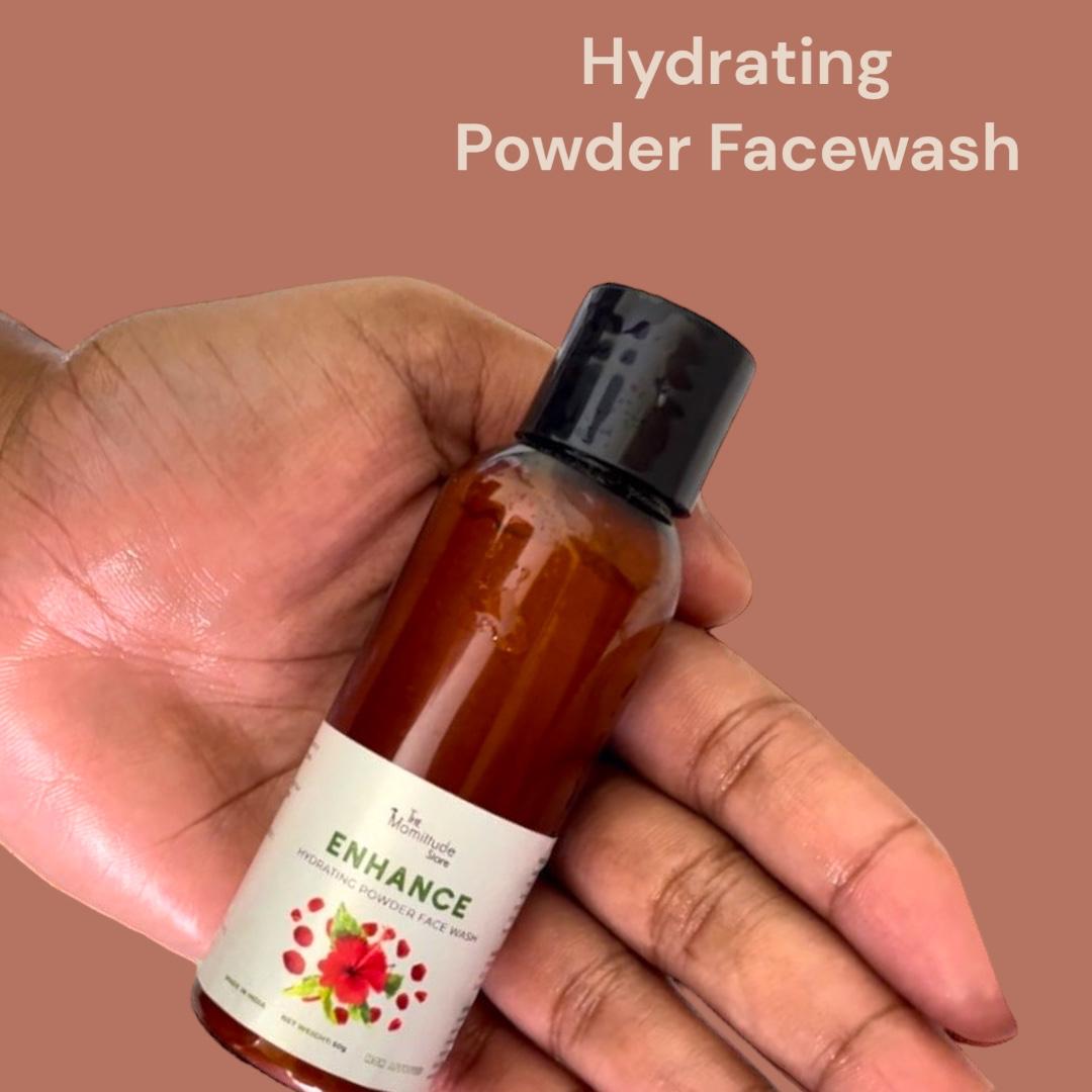 Gentle Exfoliating & Brightening Powder Face Wash | With Oat, Hibiscus, Rose | For Sensitive & All Skin Types | 50G