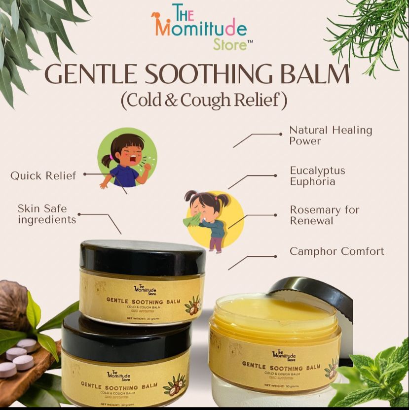 Gentle Soothing |30G |100% Organic Cold & Cough Relief Balm for Kids