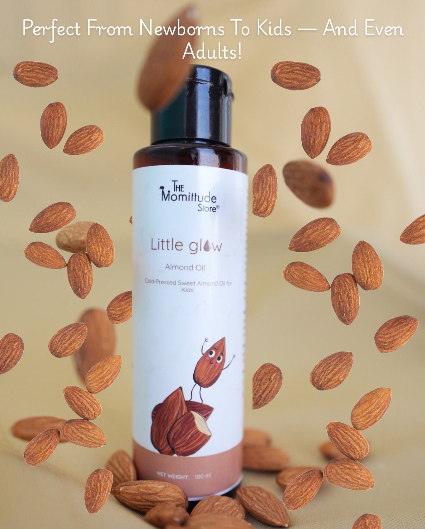 Little Glow Cold-Pressed Sweet Almond Oil for Babies | 0+m