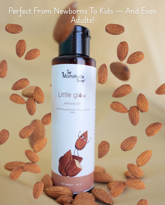 Little Glow Cold-Pressed Sweet Almond Oil for Babies | 0+m