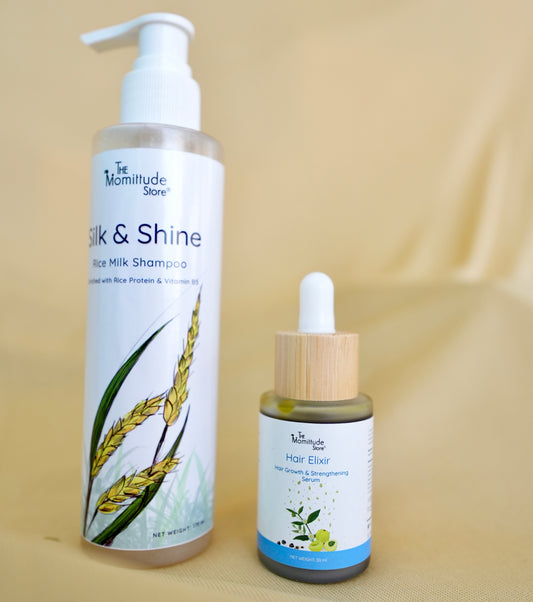 Hair strengthening Combo | Rice Protein Shampoo + Intensive Hair Elixir | For Hair Strength & Reduced Hair Fall