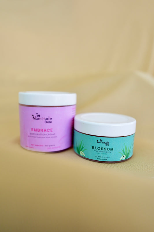 Daily Dew Duo | Lightweight Face Cream, Non-Greasy Body Butter |