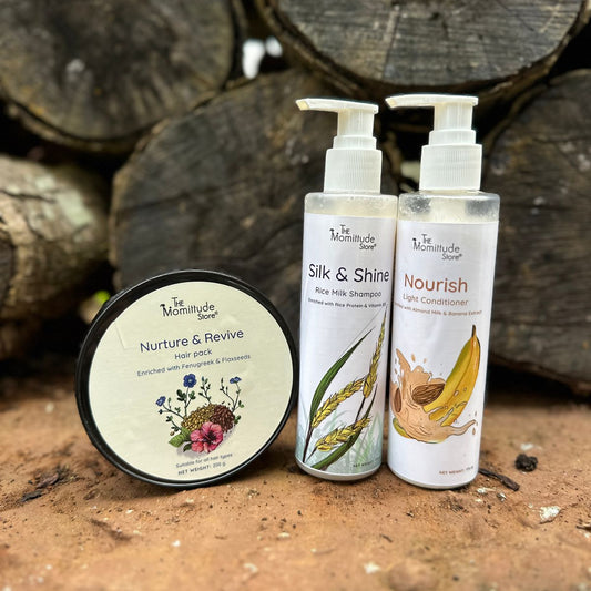 Rice Milk Shampoo + Light Conditioner + Hair Mask