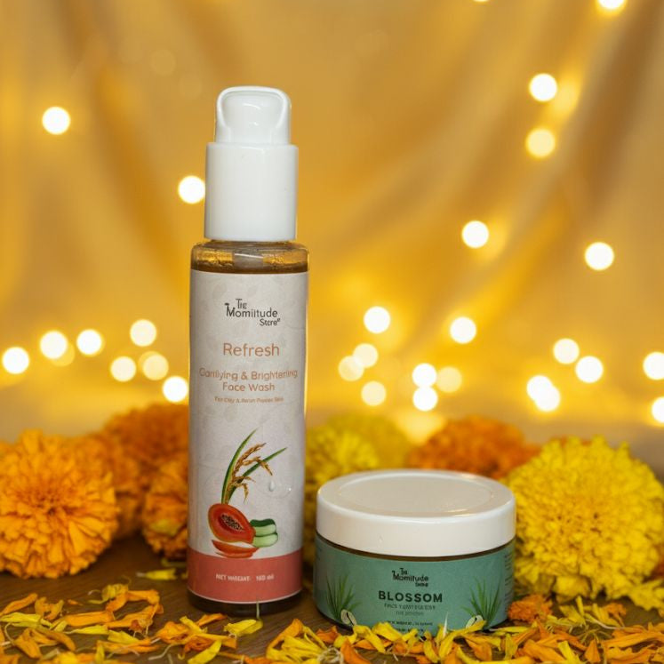 Acne & Oil Control Skincare Duo |Brightening Face Wash & Lightweight Moisturiser