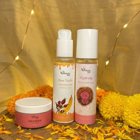 Everyday Glow Face Care Combo | Hydrating Face Wash, Toner & Moisturiser for Dry & Sensitive Skin